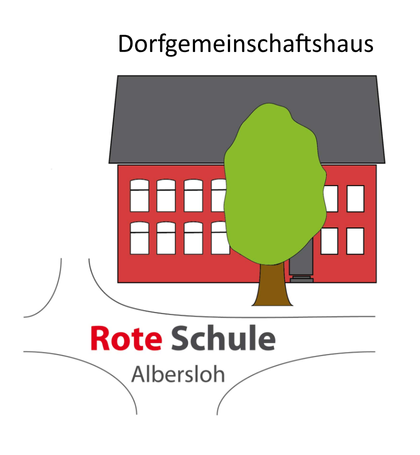 Logo vom Dorfgemeinschaftshaus "Rote Schule Albersloh".